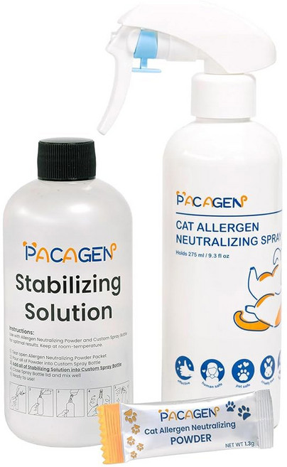 파카젠 고양이 알레르겐 중화 스프레이 - 가정용 즉각적인 결과 사용하기 쉽고 반려동물 친화적 - 맑은 날을 위한 몇 가지 스프레이, 가정용 즉각적인 결과 사용하기 쉽고 반려동물 친화적인, 1개