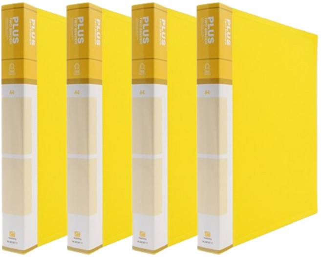 희망화일 PP 미니3공 O링 바인더 2cm, Yellow, 12개