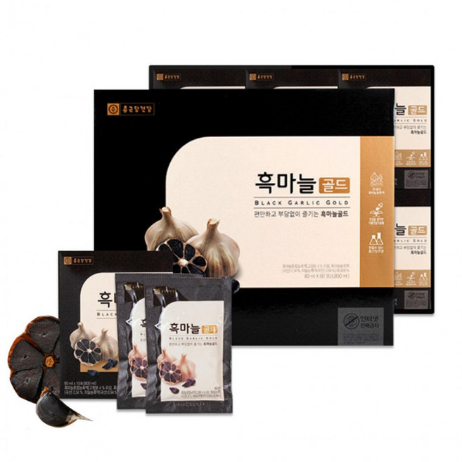 종근당건강 흑마늘골드 80ml x 60포 1박스+쇼핑가방, 1ml, 1박스