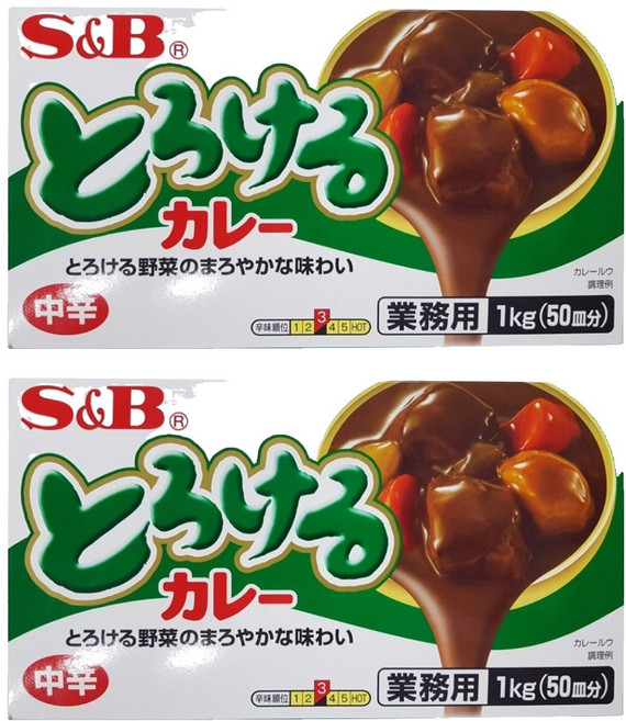 에스앤비 토로케루 카레 소스믹스 중간맛, 1kg, 2개