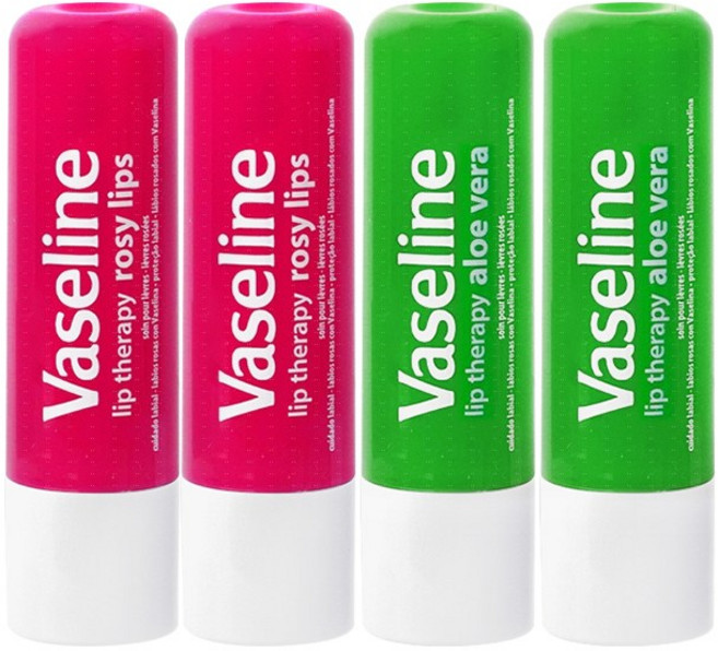 바세린 립테라피 립밤 스틱형 4종, 4.8g, 1개, 로지2+알로에2