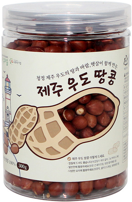 지구마을 제주 우도 볶은땅콩, 1개, 300g