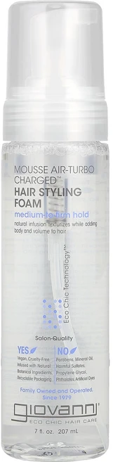 Giovanni Mousse Air-Turbo Charged 헤어 스타일링 폼 207ml(7fl oz), GiovanniMousseAirTurboCharged헤, 1개, 207ml - 쿠팡