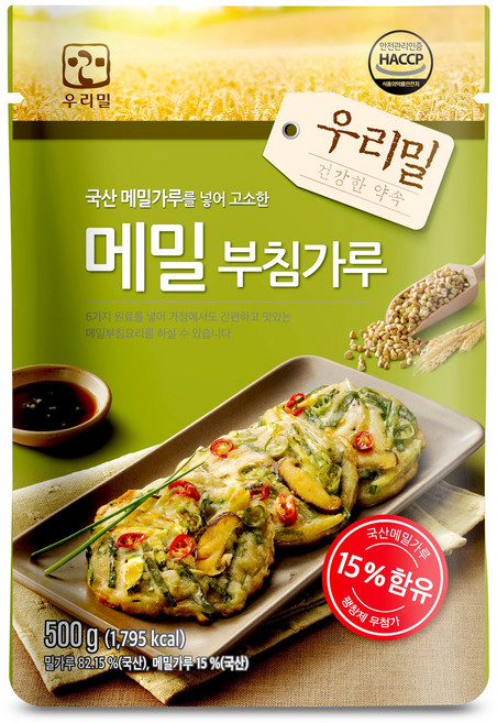 우리밀 국산 메밀부침가루, 1개, 메밀가루맛, 500g