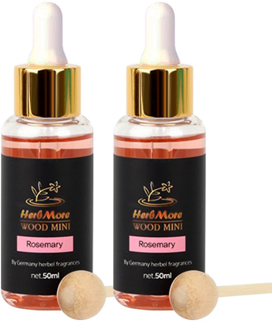 허브모아 우드미니 디퓨저 50ml 리필, 2개, 로즈마리