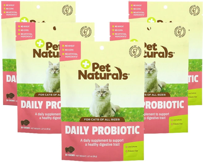 펫네츄럴스 데일리 프로바이오틱 고양이용 츄 30개 36g(1.27oz), 5팩 - 쿠팡