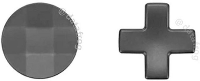 금속 패드 트리거 패들 썸스틱 교체 단추, XE2 black, 1개, 06 XE2 black