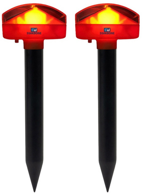 싹보내 두더지 퇴치기 뱀 퇴치기 태양광 진동 퇴치, 2개