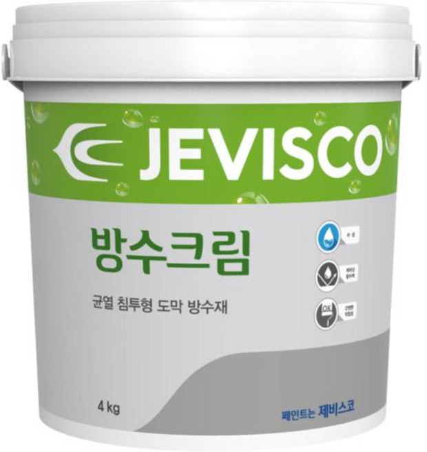 강남제비스코 방수크림 방수크림 투명 (4kg), 1개