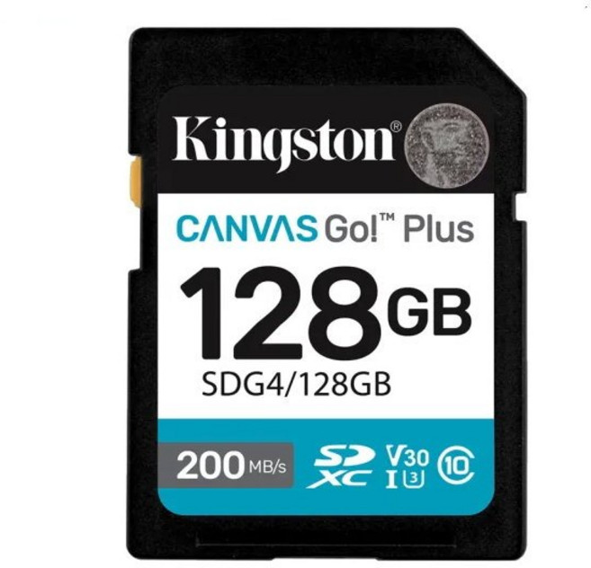 Kingston 金士頓 SDXC 記憶卡 V30 讀200 寫90MB/s, 1個, 128G
