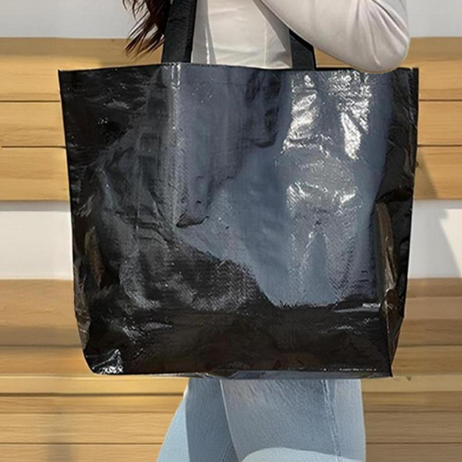 에코로버 타포린 모던 에코백 중형, 1개, 블랙