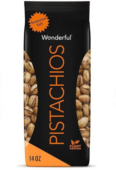 Wonderful Pistachios 껍데기 로스트 솔티드 너트 473.2ml16온스 백 단백질 스낵 글루텐 프리 한 141382, 14 Ounce (Pack of 1), Seasoned Salt, 1개