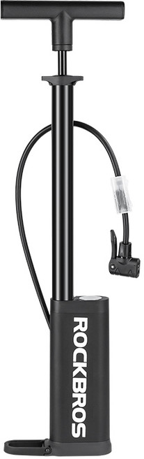 자전거 고압 스탠드 에어펌프 공기주입기, 1개, 블랙
