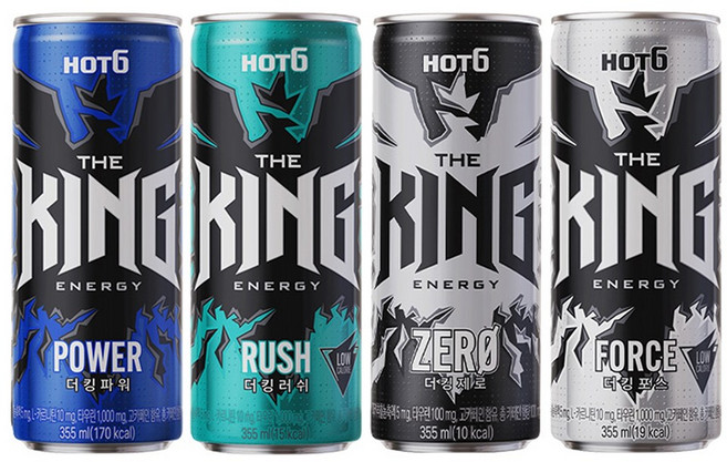 롯데칠성 핫식스 더킹355ml(포스6+러쉬6+파워6+제로6), 355ml, 24개