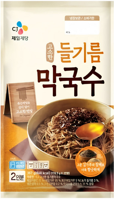(냉장)[CJ제일제당]들기름막국수2인분, 356g, 1개