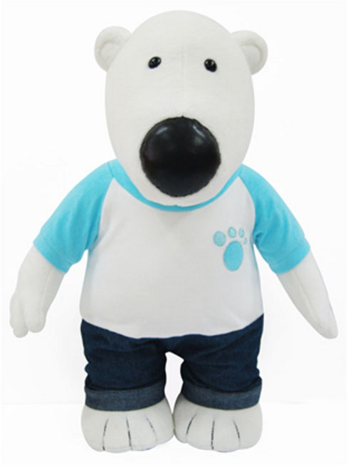 미미월드 봉제인형 포비, 44cm, 화이트