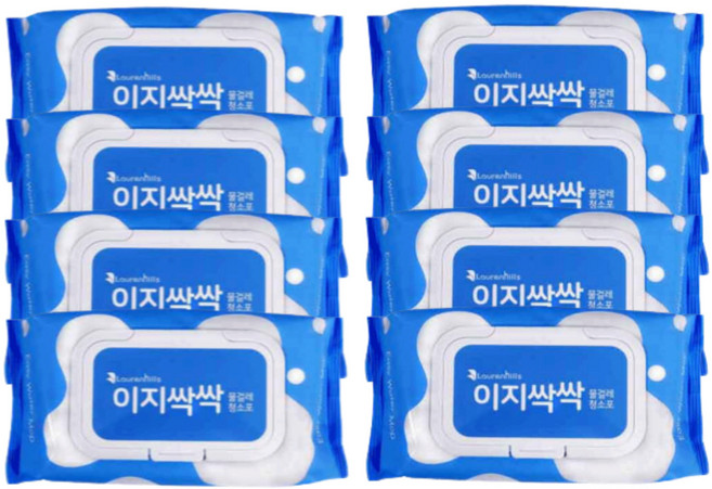 이지싹싹 물걸레청소포 NEW 시즌2 캡형 청소포/교체형걸레, 8개