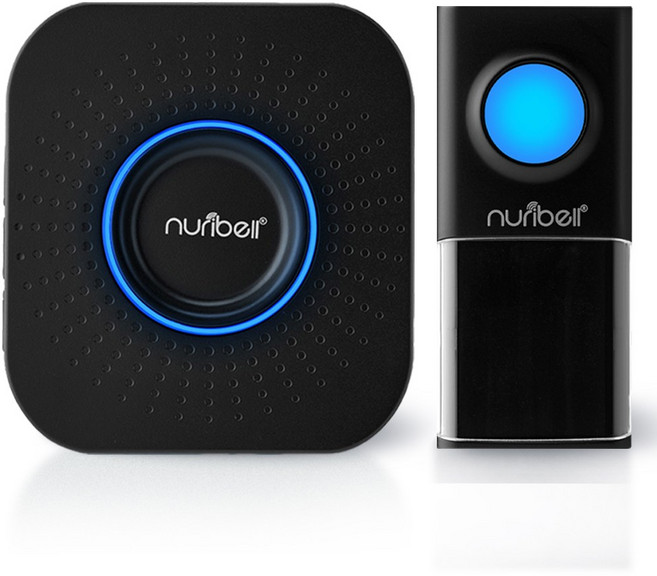 누리벨 프리미엄 현관 무선초인종 차임벨-[스타차임벨]수신기 건전지 3개 포함, 1세트