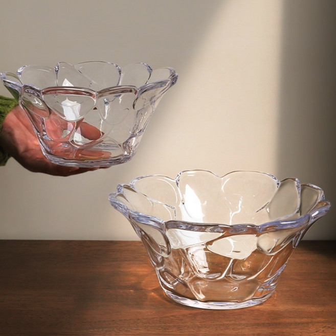 팥빙수 화채 디저트 아이스크림 그릇 대형 샐러드볼, 1개, 9000-13 실렌 유리그릇 (소)