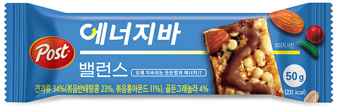 포스트 에너지바 밸런스 500g, 50g, 30개