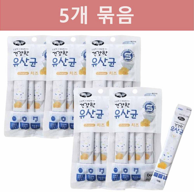 소화 잘 되는 짜먹는 건강한 피어 유산균 강아지 간식(15g x 4개입) 5개 묶음, 20개, 15g, 치즈