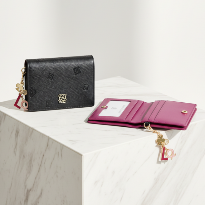 루이까또즈 참장식 여성 반지갑 미니지갑