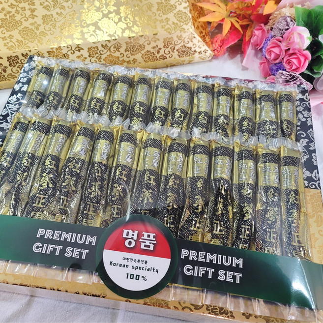 홍삼정과 절편 절임 고려 6년근인삼 진과 효능 선물세트 1.2KG, 35g, 28개
