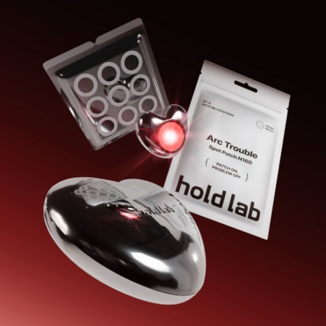 하트샷 트러블 진정 케어 홀드랩 아크샷 2.0 본품+리필+트러블패치 풀패키지, 크롬실버, 세트