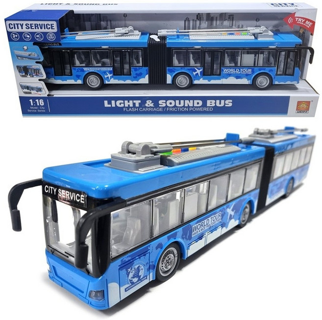 [세계유통] 굴절관광버스(파랑)915B / 빛과 소리나는 후릭션 미니카 / 어린이날 크리스마스 어린이집 남아여아 생일선물
