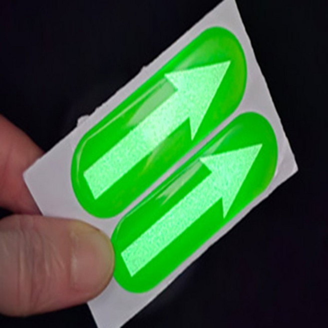 조이풀 2P 야광화살표 스티커 야간형광스티커