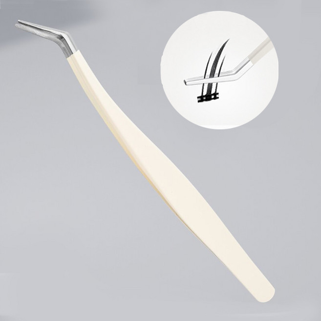 둥근머리 핀셋 속눈썹 핀셋 쪽집게 족집게 트위져, 1개