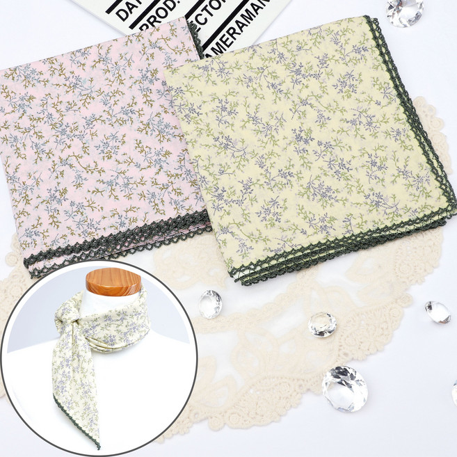 오르미 스카프 빅사이즈 70cm 손수건 면100% 코튼 여성 큰 대형 2매 3매 세트 쁘띠 무릎덮개 에티켓 목 순면 반다나