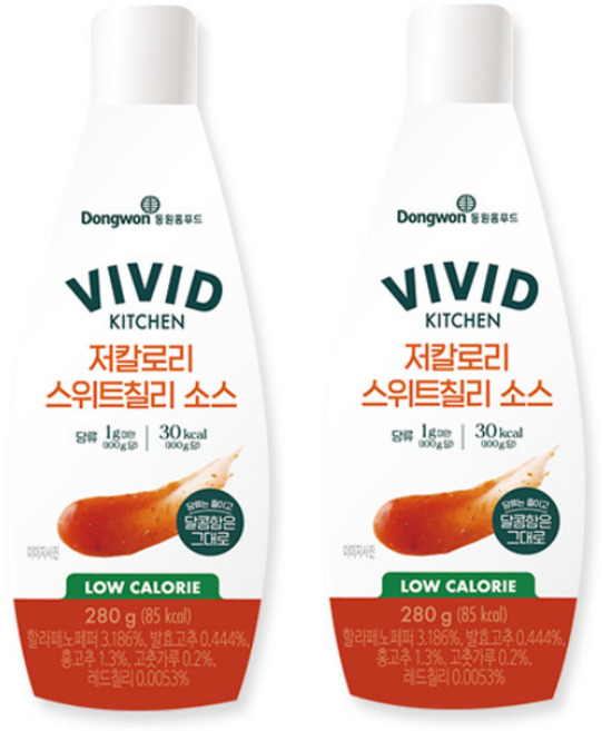 비비드 키친 저칼로리 스위트 칠리소스, 280g, 2개
