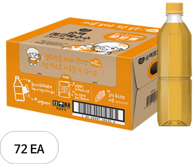 동원 순백 에코 옥수수차, 350ml, 72개
