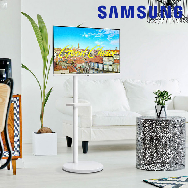 삼성 스마트 32인치 M5 IPTV 삼탠바이미 TV 모니터 패키지 FHD 이동식 스탠드 삼텐바이미 스탠바이미, 화이트, 화이트