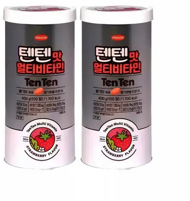 메온셀 한미 텐텐맛 영양제 멀티비타민 100정 x 2박스 어린이 청소년 대용량