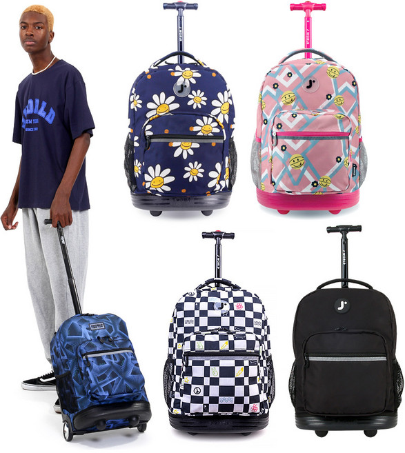 제이월드 18인치 롤링백팩 기내용캐리어 학교 학원가방 바퀴달린 보부상가방