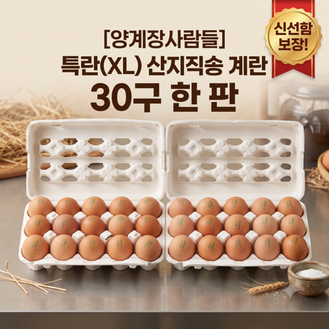 [양계장사람들] 특란(XL 60~67g) 계란 왕란특란대란 달걀 30구, 1개