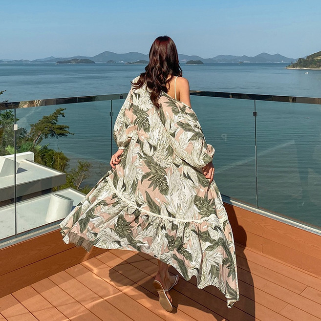 여신 벌룬 로브 롱 가디건 비치웨어 CA18944F