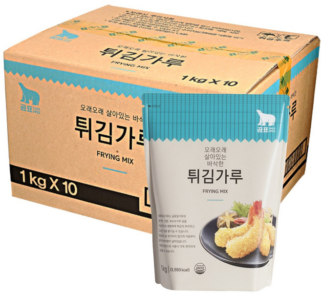 곰표 튀김가루, 1kg, 10개