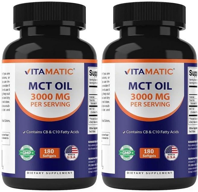 비타매틱 MCT 오일 3000mg 캡슐 180정 2개 1세트 - 쿠팡