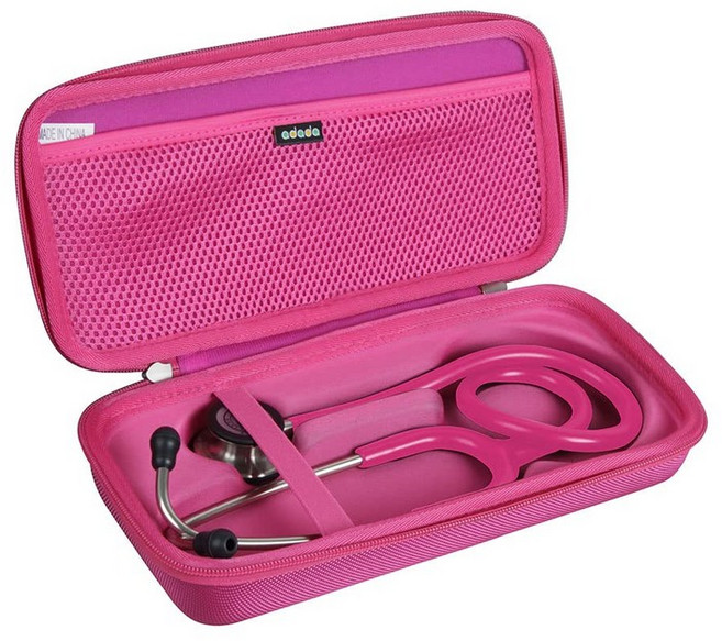 3M 리트만 클래식 III 모니터링 청진기용 하드 트래블 케이스블랙, 플럼 레드, 1개