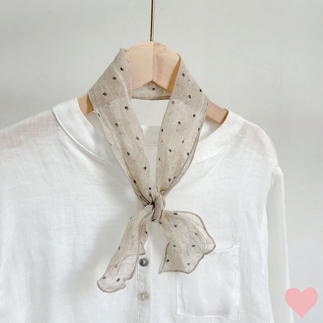 러블리마켓 순수 린넨 미니 스카프 여름 쁘띠 스카프