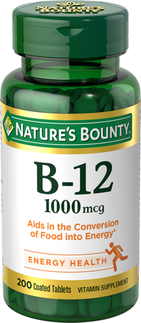 NATURE'S BOUNTY 維他命B12 1000mcg, 1罐, 200顆