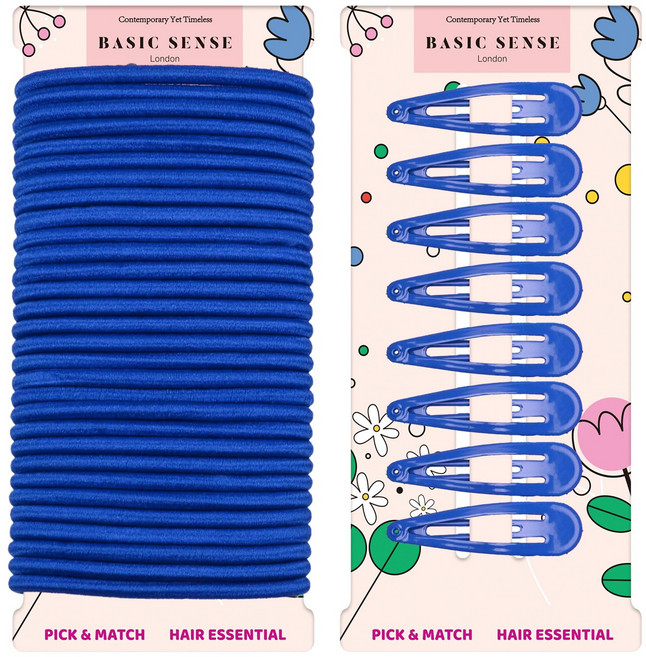베이직센스 헤어 고무줄 머리핀 세트