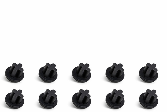 티놀지 먼지마개 3.5 스테레오 단자 AUX 이어폰 포트 블랙, 10개, T-EDC-10B