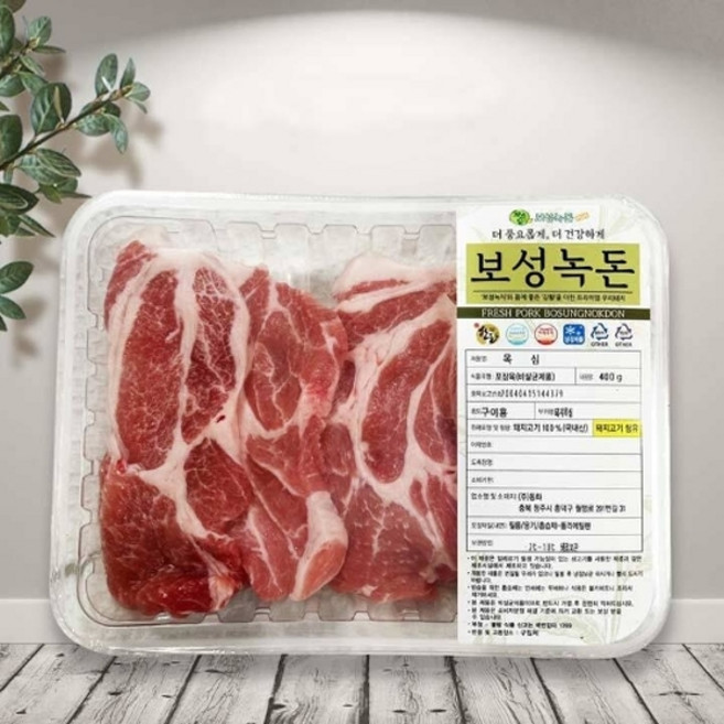 기타 삼삼한[동화정육]보성녹돈 목살400g2팩, 2개, 200g