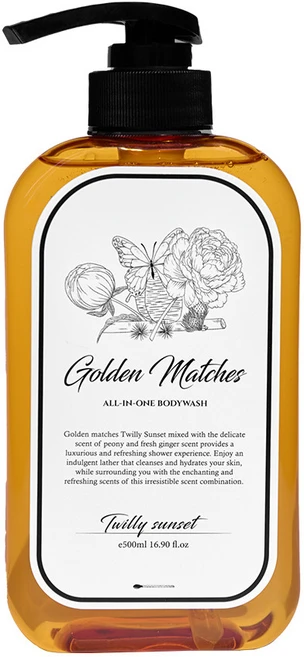 골든매치스 올인원 바디워시 트윌리선셋향, 500ml, 1개 - 쿠팡