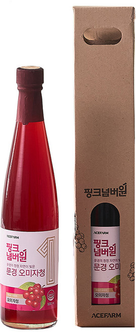 문경 오미자청 500ml 무첨가물 저온숙성, 1개, 1개, 1개입