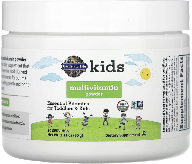Garden of Life 어린이용 종합비타민 분말 60g(2.11oz), GardenofLife어린이용종합비타민분말60g211o, 60g, 1개 - 쿠팡